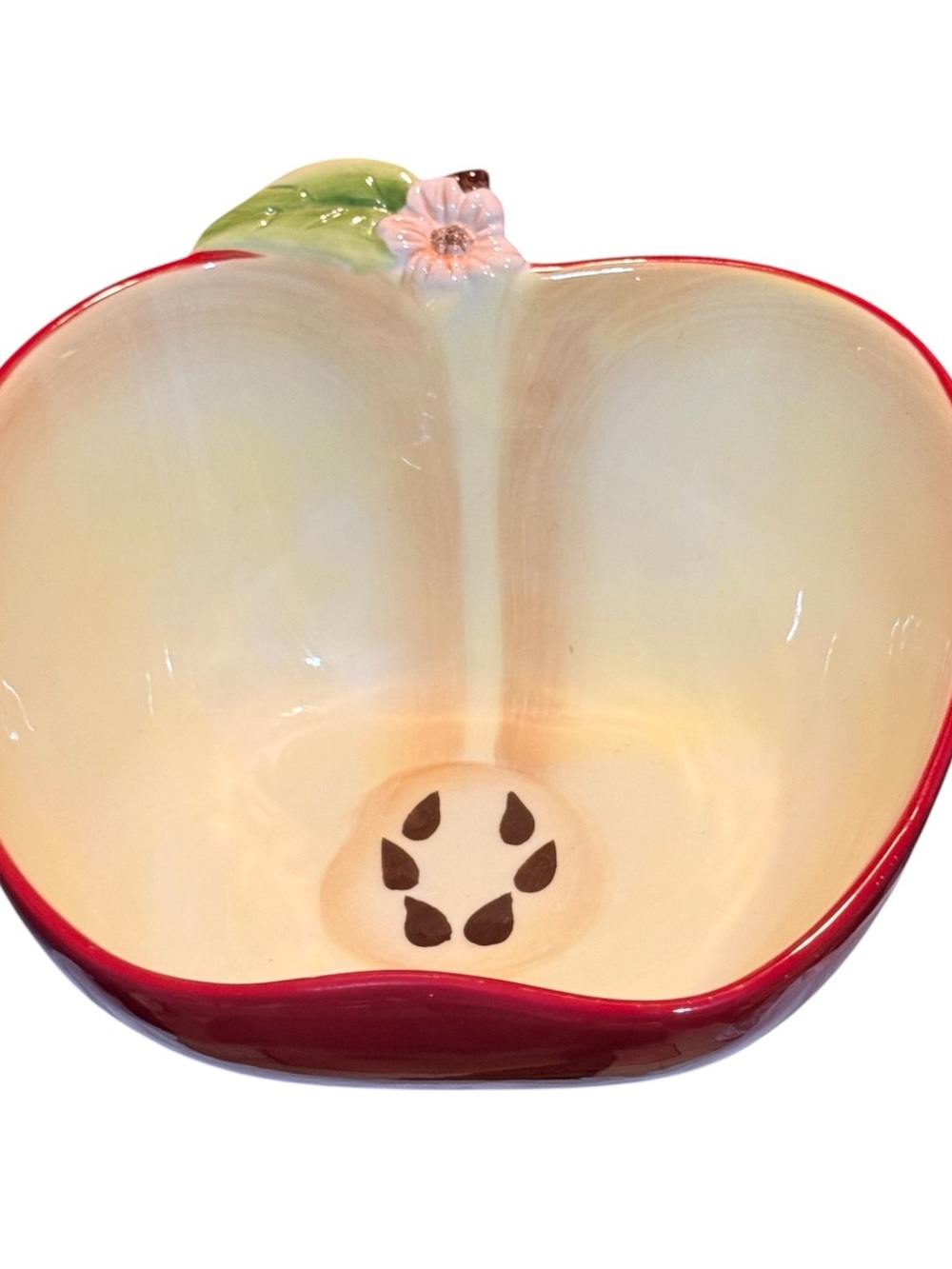 VTG Cracker Barrel "Sweet and Savory" Apple Shaped Serving Bowl.